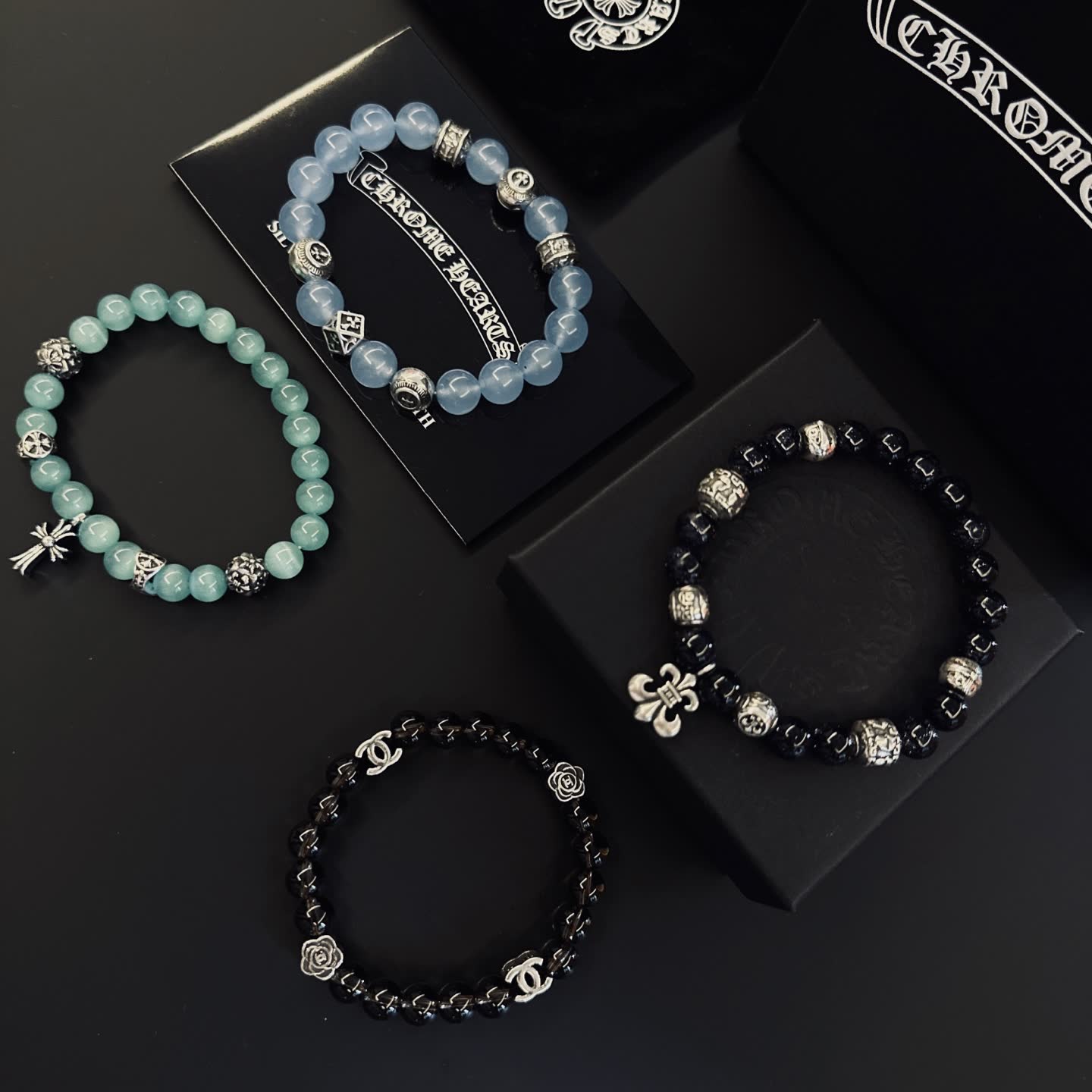 Chrome Hearts Beaded Bracelet Set